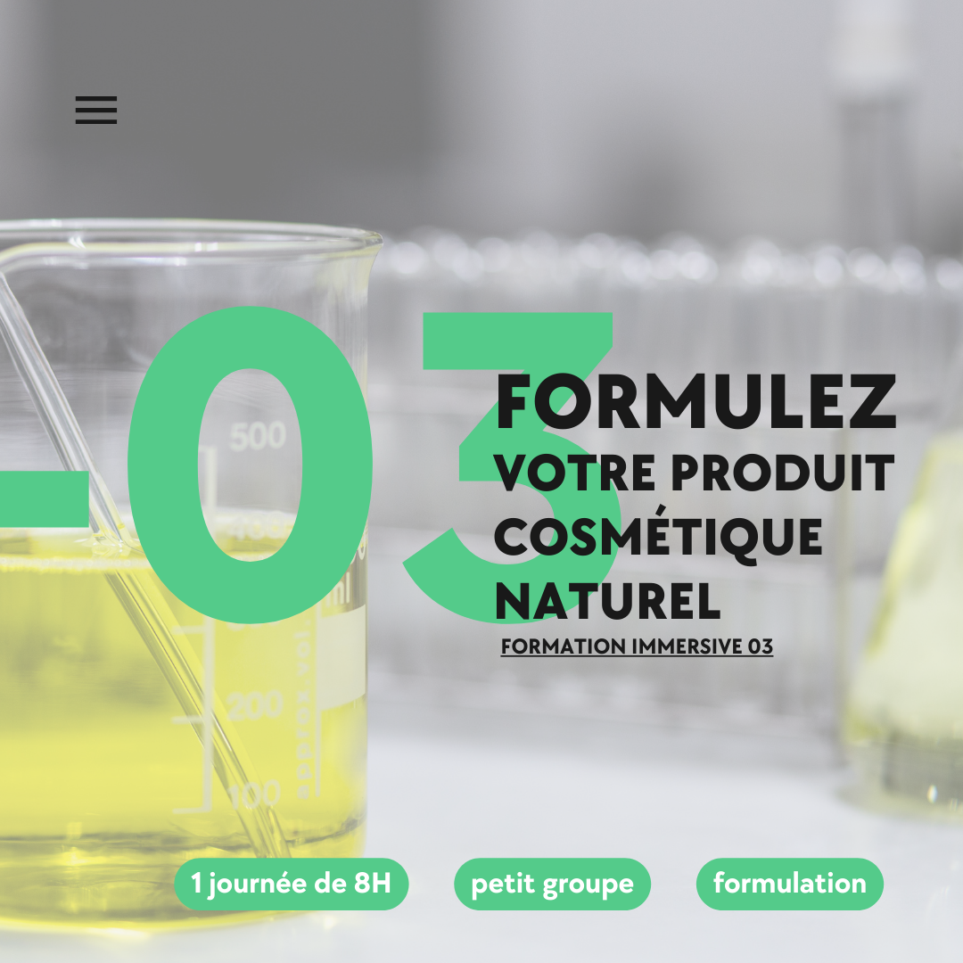Formulez votre produit cosmétique naturel